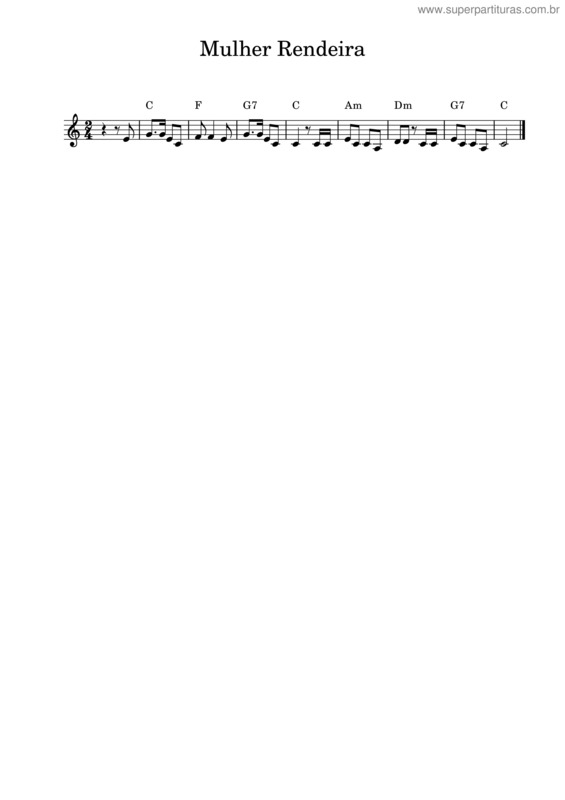 Partitura da música Mulher Rendeira v.9