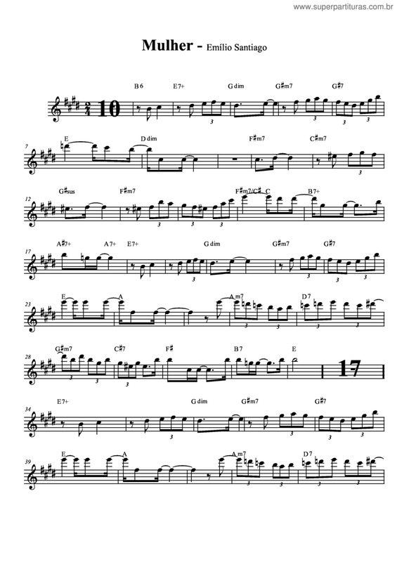 Partitura da música Mulher v.10