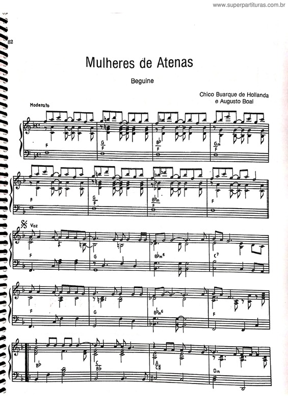 Partitura da música Mulheres De Atenas
