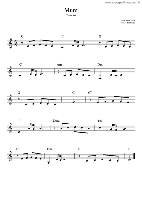 Partitura da música Mum