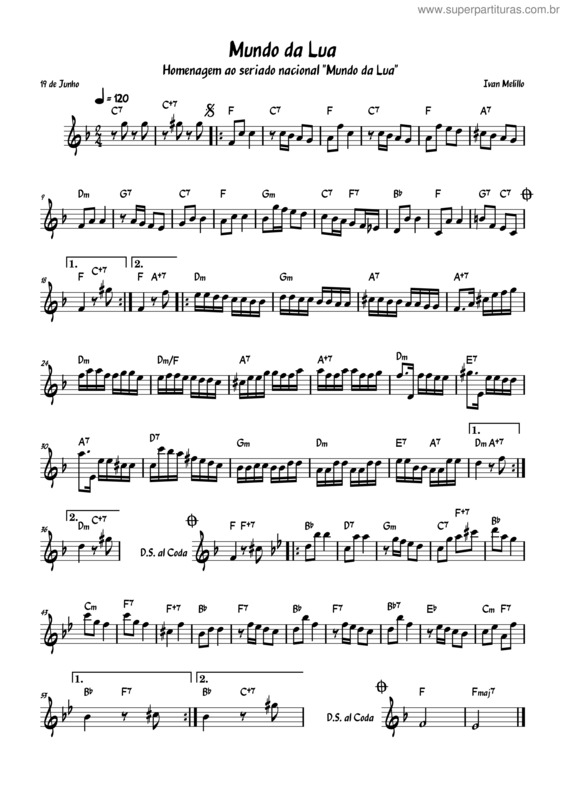 Partitura da música Mundo Da Lua