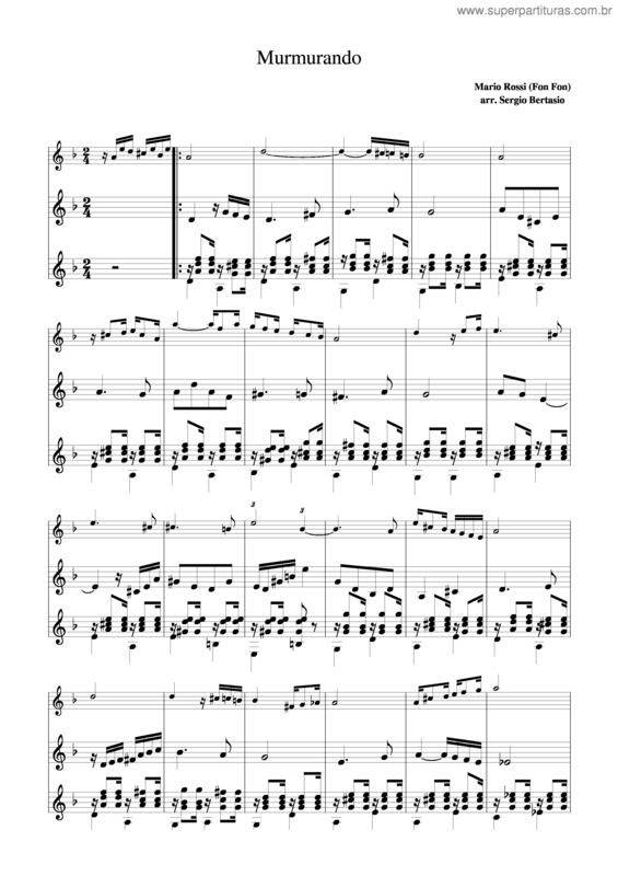 Partitura da música Murmurando v.4