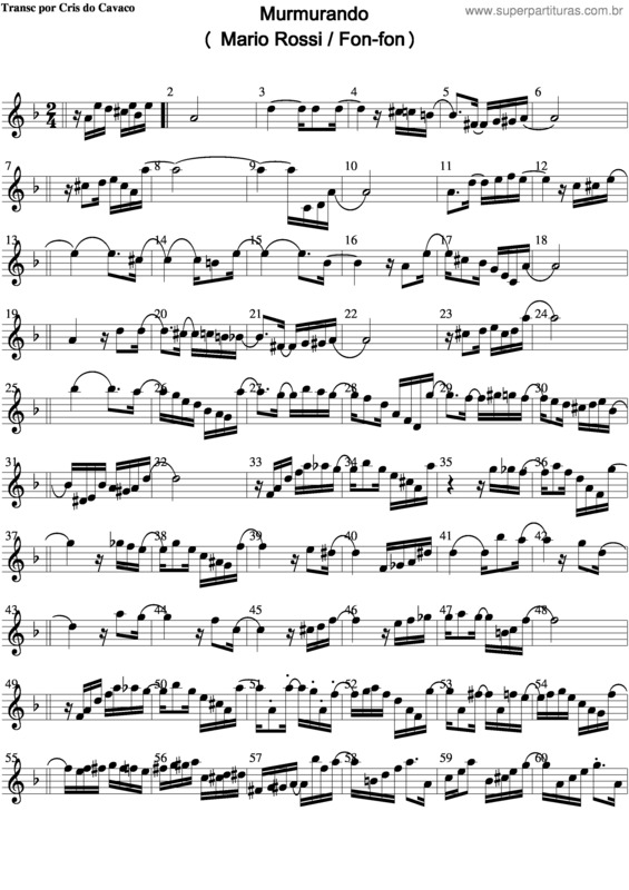 Partitura da música Murmurando v.5