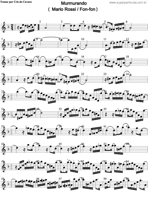 Partitura da música Murmurando v.5