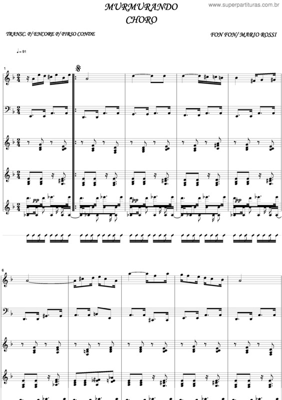 Partitura da música Murmurando v.6