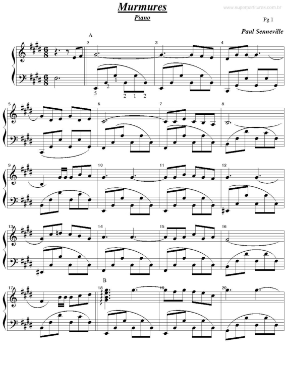 Partitura da música Murmures v.2