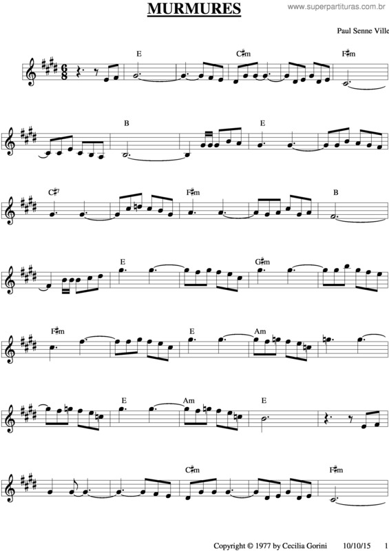 Partitura da música Murmures v.3