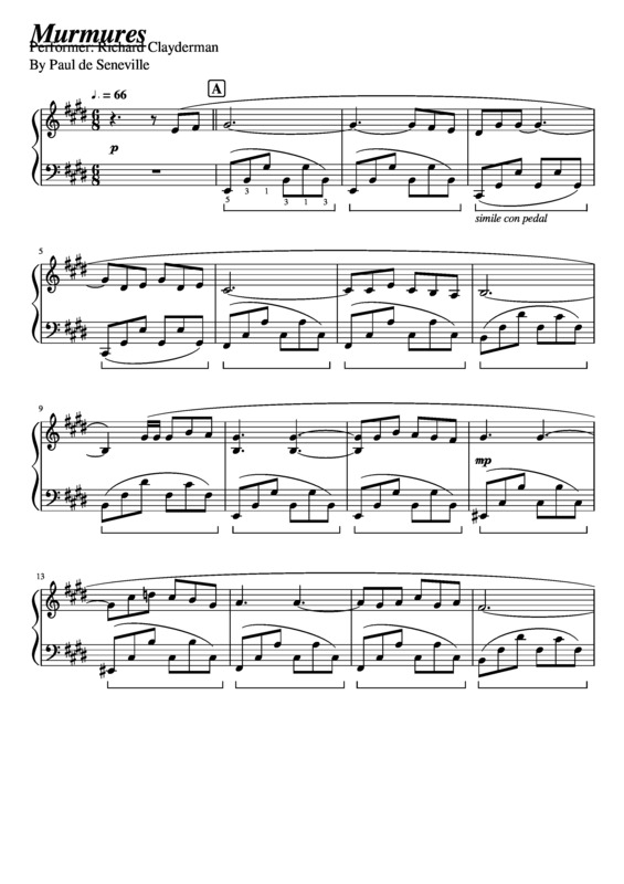 Partitura da música Murmures v.6