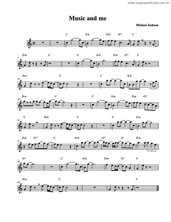 Partitura da música Music And Me v.2