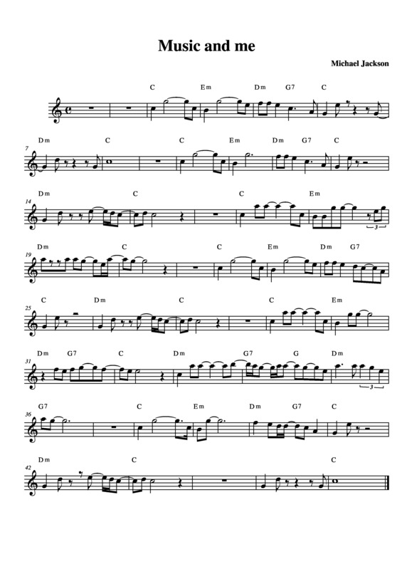 Partitura da música Music and Me v.3