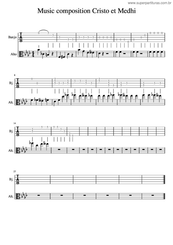 Partitura da música Music Composition Cristo Et Medhi