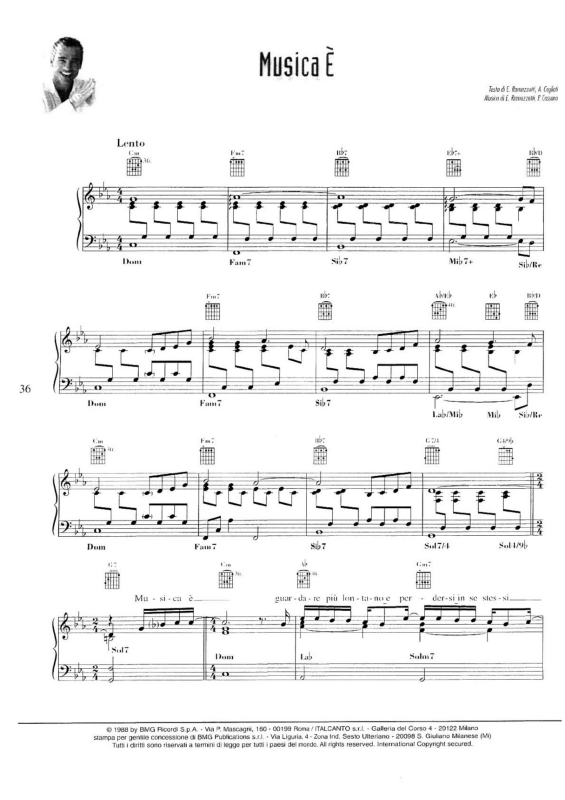 Partitura da música Musica È v.2