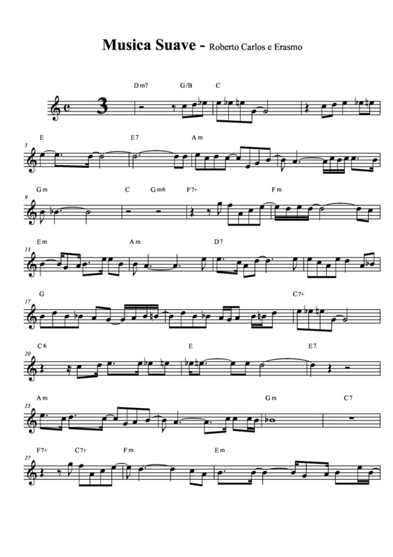 Partitura da música Música Suave v.3
