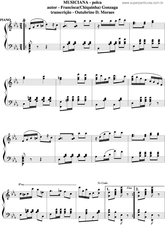 Partitura da música Musiciana