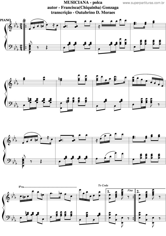 Partitura da música Musiciana