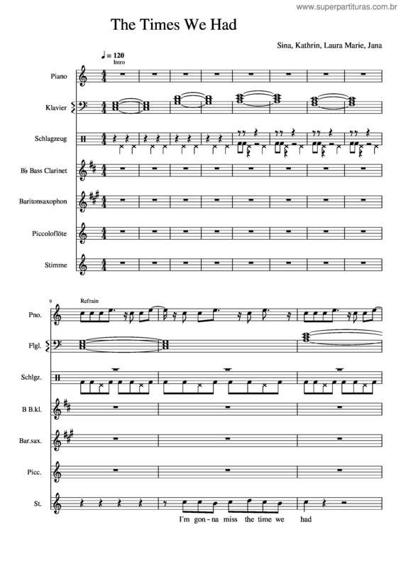 Partitura da música Musik Projekt