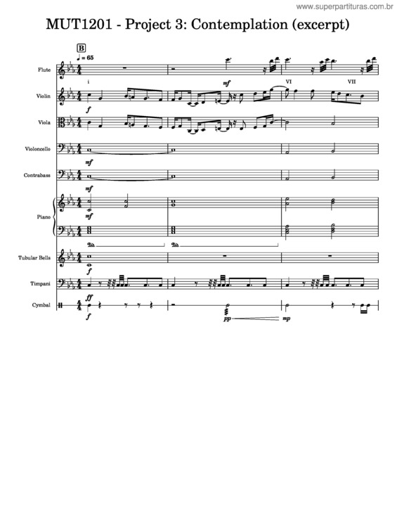 Partitura da música Mut1201 Contemplation Excerpt