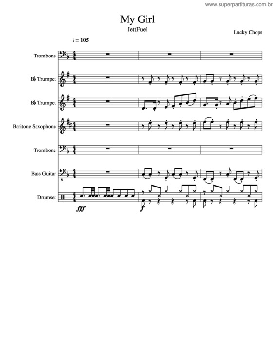Partitura da música My Girl v.12