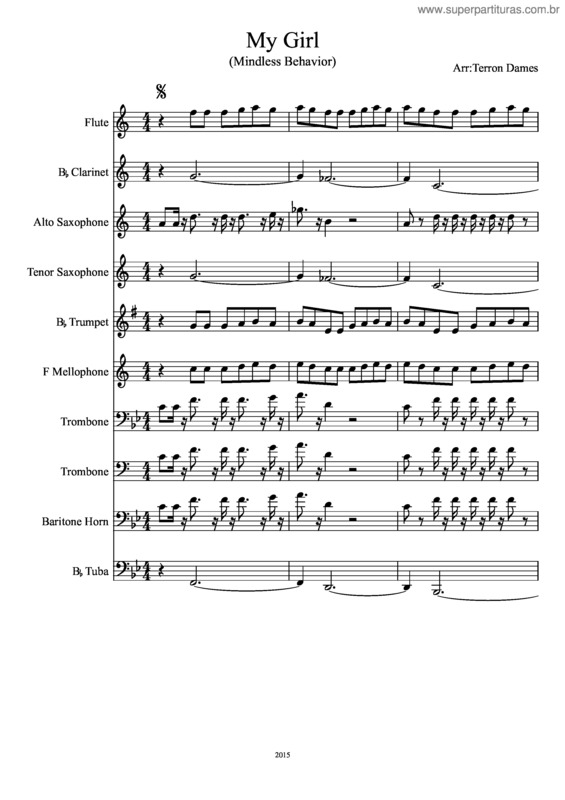 Partitura da música My Girl v.15