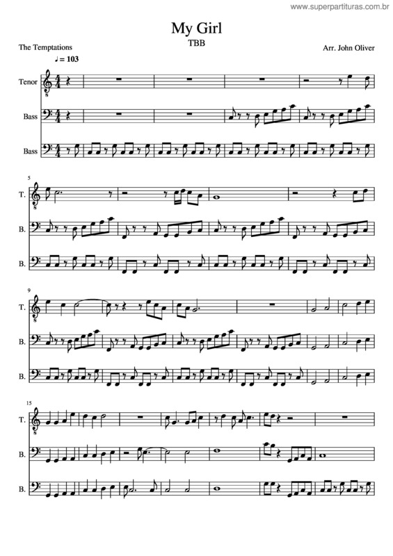 Partitura da música My Girl v.24