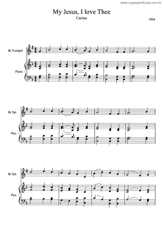 Partitura da música My Jesus I Love You