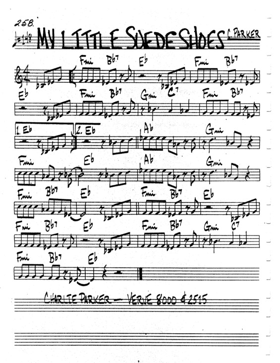 Partitura da música My Little Suede Shoes v.5