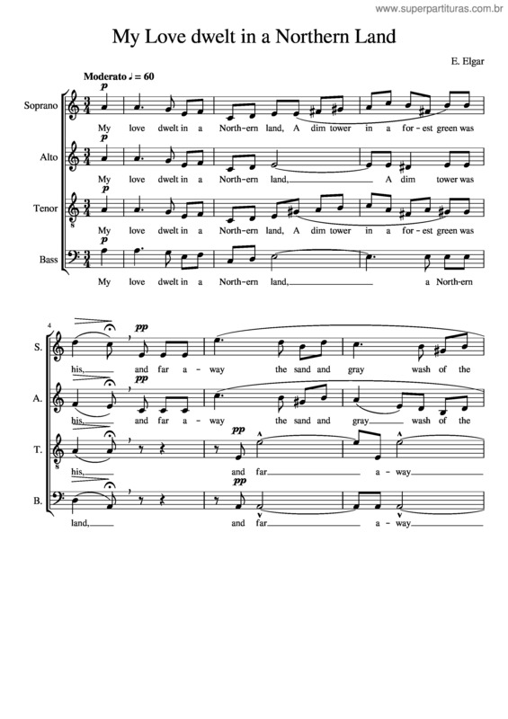 Partitura da música My Love Dwelt In A Northern Land