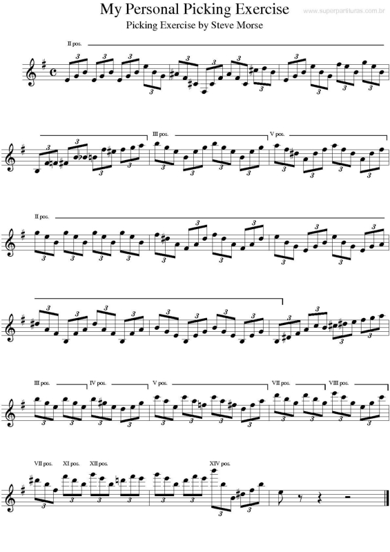 Partitura da música My Personal Picking Exercise