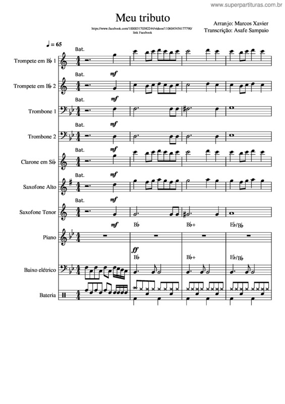 Partitura da música My Tribute – Andraé Crouch – Andraé Crouch Meu Tributo