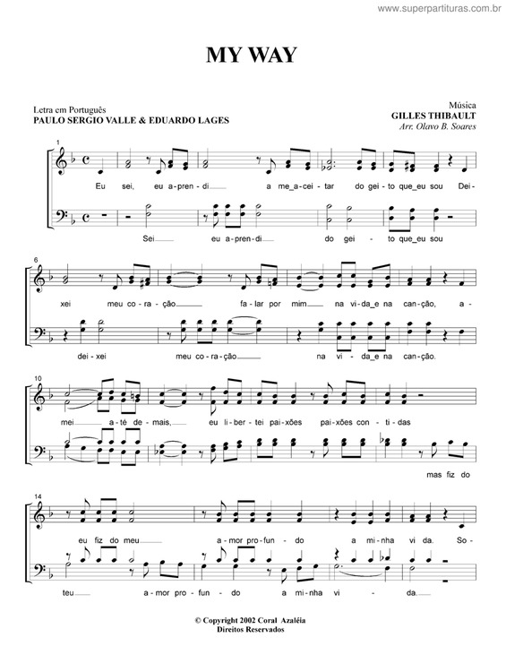 Partitura da música My Way v.7