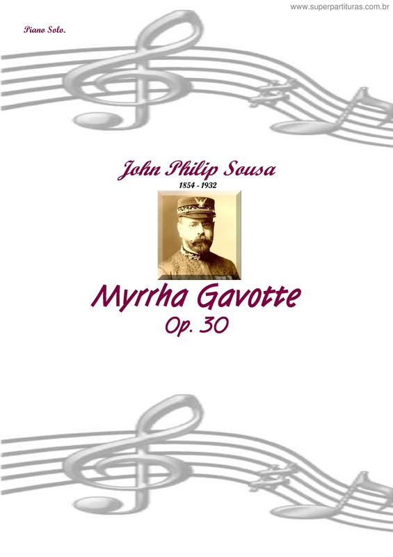 Partitura da música Myrrha Gavotte