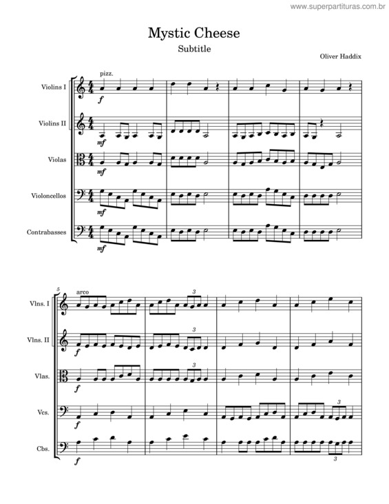 Partitura da música Mystic Cheese