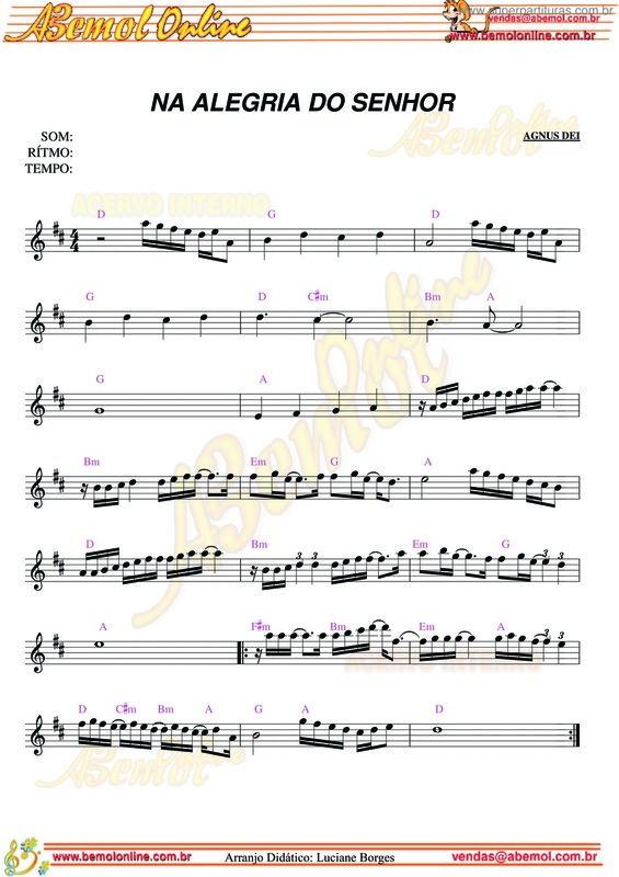 Partitura da música Na Alegria Do Senhor v.2