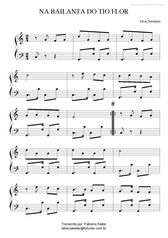 Partitura da música Na Bailanta do Tio Flor