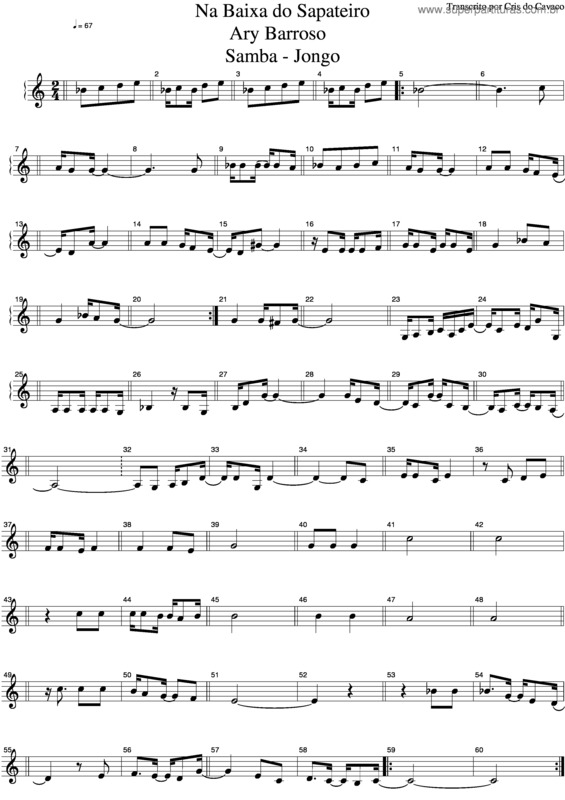 Partitura da música Na Baixa Do Sapateiro v.3