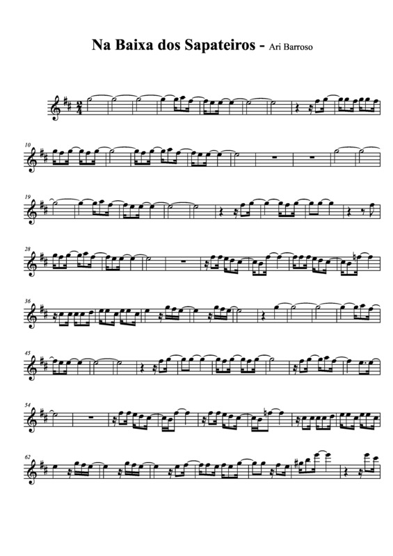 Partitura da música Na Baixa dos Sapateiros v.2