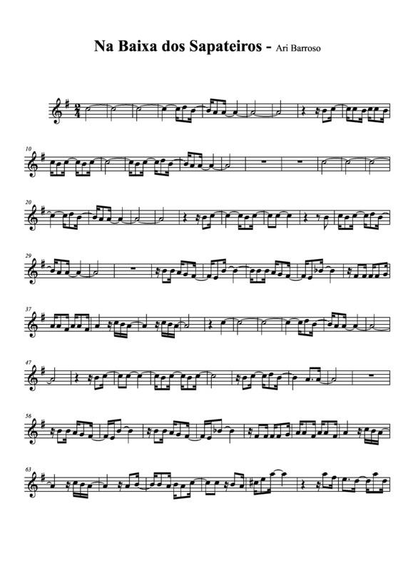 Partitura da música Na Baixa dos Sapateiros v.3