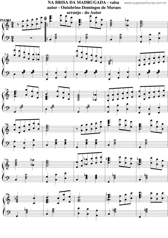 Partitura da música Na Brisa Da Madrugada v.5