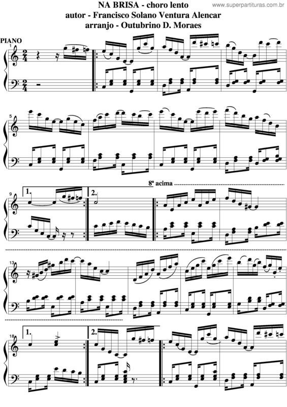 Partitura da música Na Brisa v.4