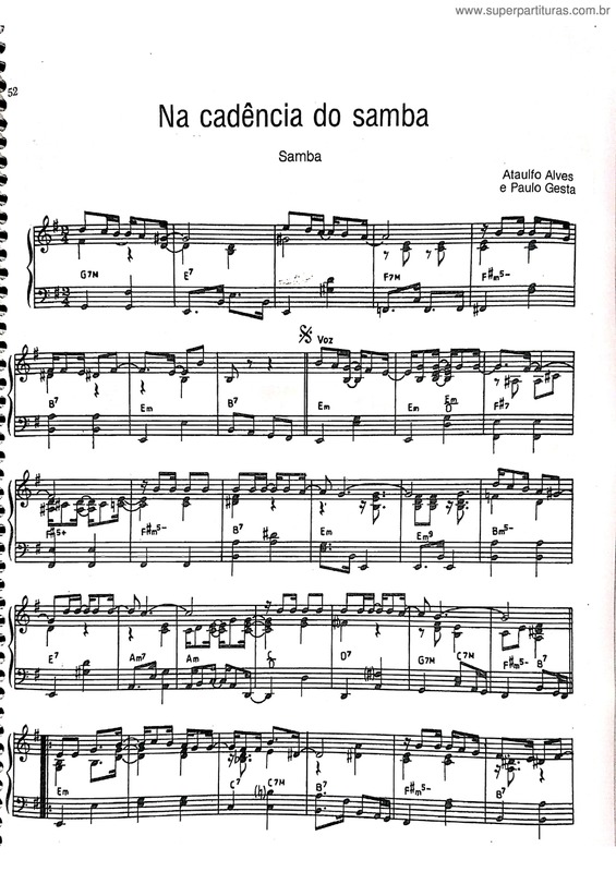 Partitura da música Na Cadência Do Samba v.4