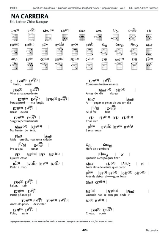 Partitura da música Na Carreira v.2