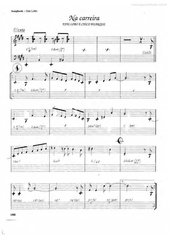 Partitura da música Na Carreira