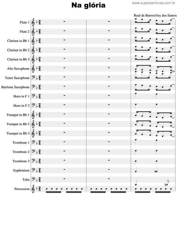 Partitura da música Na Glória v.10