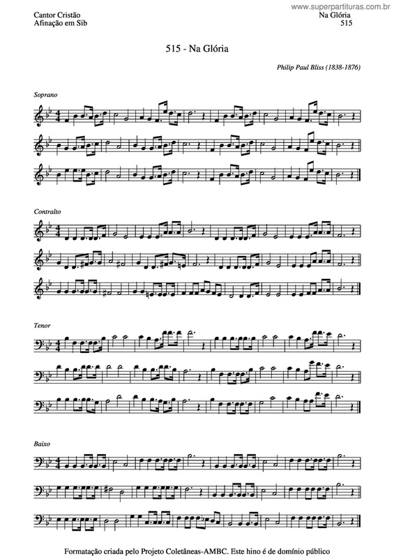 Partitura da música Na Glória v.17