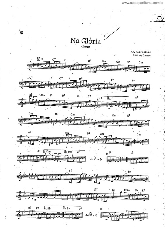 Partitura da música Na Gloria v.18