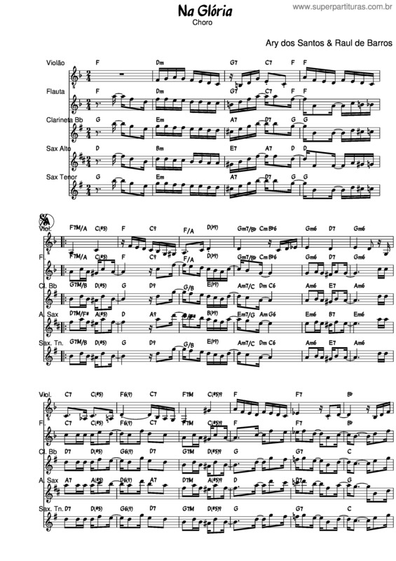 Partitura da música Na Glória v.23
