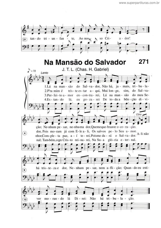 Partitura da música Na Mansão Do Salvador