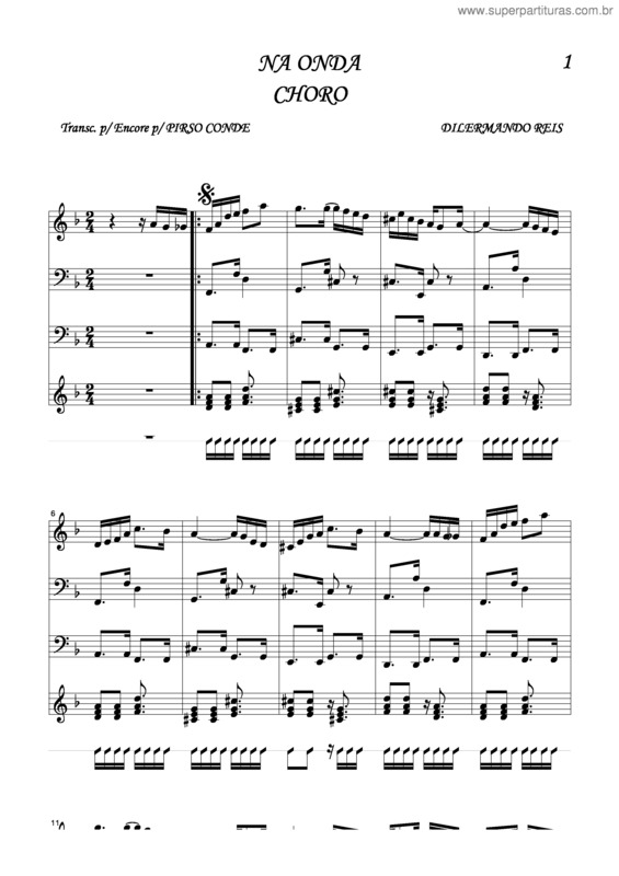 Partitura da música Na Onda v.2