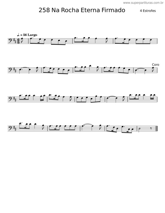 Partitura da música Na Rocha Eterna Firmado v.3