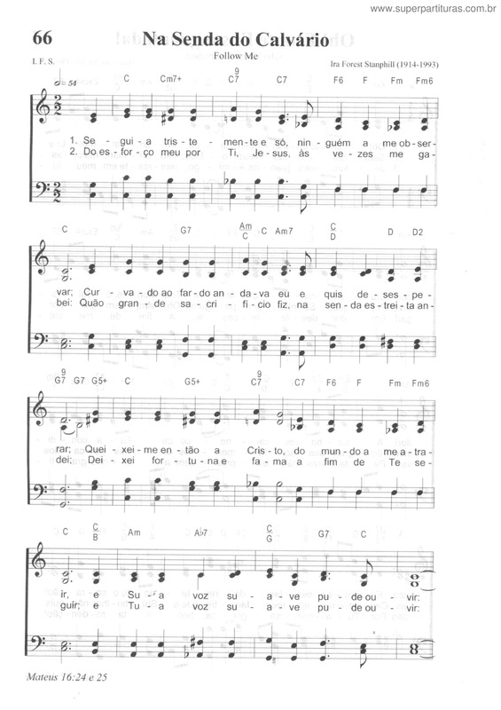 Partitura da música Na Senda Do Calvário